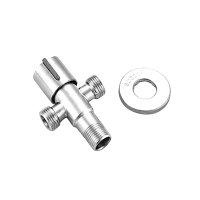 Slovarm ventil rohový kombinovaný, 1/2"x3/8"x3/4", nerez