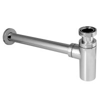 Mereo Sifon umyvadlový kulatý, celokovový s převlečnou maticí, pochrom. mosaz, 5/4"x ø 32 mm