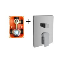 Mereo Sprchová sada s  podomítkovou  baterií - 3-cestná - hranatý kryt