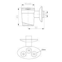 Kondenzační sifon s kuličkou, pro 3 hadice, bílá