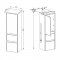 Mereo Opto, koupelnová skříňka vysoká 125 cm, pravé otevírání