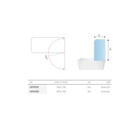 Mereo Vanová zástěna, 75 cm, chrom ALU, sklo Čiré