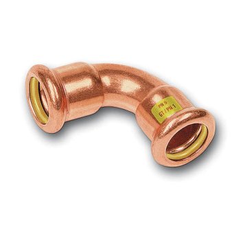 CU oblouk 10002A, 90°, press plyn, FxF - Velikost: 18 mm
