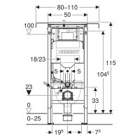Geberit Duofix WC modul s nádržkou 12 cm, k instalaci mezi boční stěny, 111.355.00.6