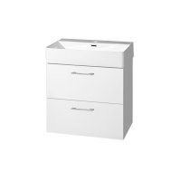 Mereo Leny, koupelnová skříňka s keramickým umyvadlem 60 cm, bíla, nové madlo