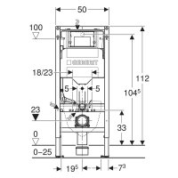 Geberit Duofix Modul pro WC do sádrokartonu, 112 cm, 111.925.00.6