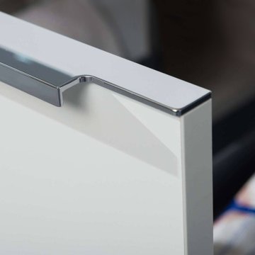 Mereo Mailo, koupelnová skříňka s keramickým umyvadlem 81 cm, antracit, chrom madlo