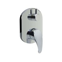 Mereo Sprchová podomítková baterie s trojcestným přepínačem, Sonáta, Mbox, oválný kryt, chrom