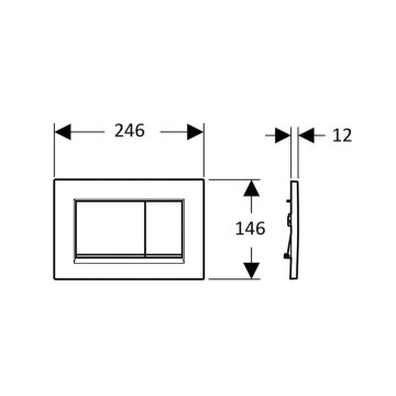 Geberit Sigma30 ovládací tlačítko, černé, 115.883.DW.1
