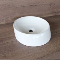 Mereo Umyvadlo na desku bez přepadu, 350x390x100 mm, oválné, keramické