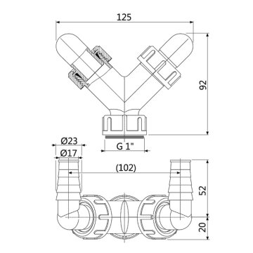 Alcaplast dvojité kolínko, P148