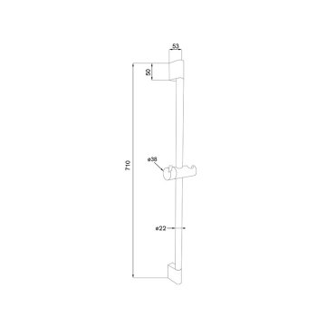 Mereo Držák sprchy posuvný 710 mm