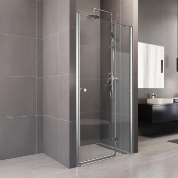 Mereo Sprchové dveře, Fantasy, 80x190 cm, chrom. profily ALU, sklo Čiré, L/P universální provedení