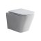 Mereo WC set - Rimless WC hranaté, modul pro sádrokarton, chrom hranaté tlačítko lesklé