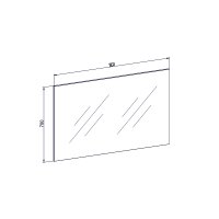 Mereo Zrcadlo 1200x700x20 mm