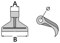 Kladivo pro kladivové mulčovače, těžké