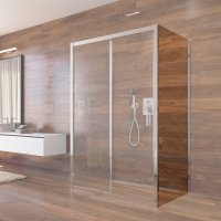 Mereo Lima pevný díl k pivotovým a dvoudílným zasunovacím dveřím, 190 cm, sklo Point