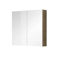 Mereo Aira, koupelnová galerka 80 cm, zrcadlová skříňka, dub Halifax