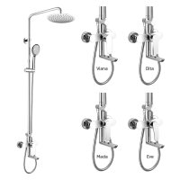 Mereo Vanová baterie s talířovou kulatou slim sprchou, nerez