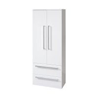 Mereo Bino, koupelnová skříňka vysoká, dvojitá 163 cm, bílá