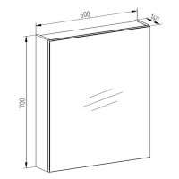 Mereo Aira, koupelnová galerka 60 cm, zrcadlová skříňka