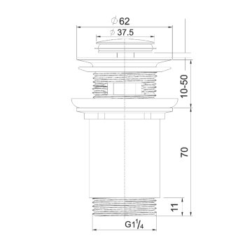 Mereo Výpusť uzavírací se sítkem CLIC-CLAC ø  5/4" celokovová chromovaná s přepadem, vytahovací