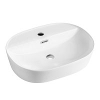 Mereo Umyvadlo na desku s přepadem, Lota, 500x380x150 mm, oválné, keramické