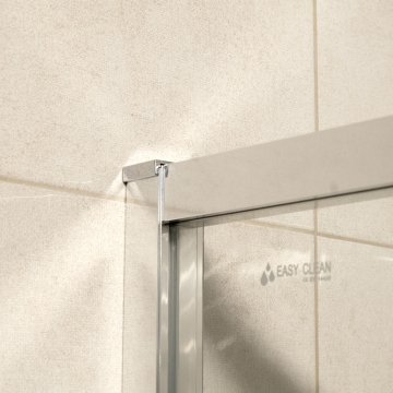 Mereo Sprchový kout, Vesi, čtverec, diagonálně zasouvací, chrom ALU, sklo Čiré, dveře L/P a pevný díl