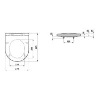 Laufen PRO Slim WC sedátko, slowclose, H8989660000001