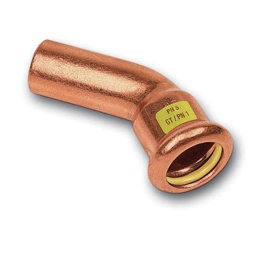 CU oblouk 10040, 45°, press plyn, MxF - Velikost: 18 mm