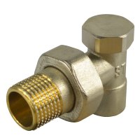 Klum Šroubení radiátorové uzavíratelné, rohové, pájecí, 1/2“x15 mm