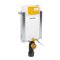 Mereo WC set - Rimless WC hranaté, modul pro zazdění, bílé hranaté tlačítko