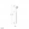 Mereo Sprchová souprava, jednopolohová sprcha, dvouzámková nerez hadice, stavitelný držák, plast/chrom