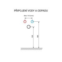 Mereo Aira, koupelnová skříňka s keramickým umyvadlem 121 cm