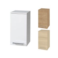 Mereo Bino koupelnová skříňka horní, 63 cm, levá, bílá, bílá/dub