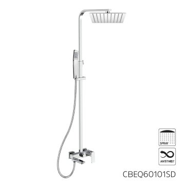 Mereo Quatro vanová baterie s talířovou hranatou sprchou