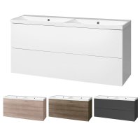 Mereo Aira, koupelnová skříňka s umyvadlem z litého mramoru 121 cm