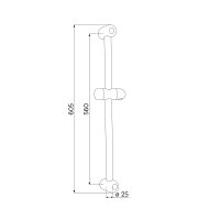 Mereo Držák sprchy posuvný 605 mm