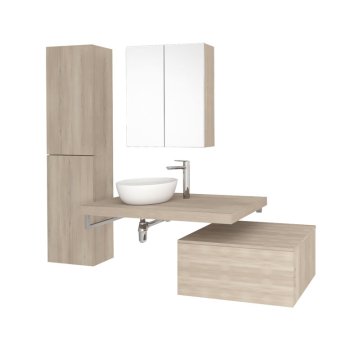 Mereo Umyvadlo na desku bez přepadu, 465x375x115 mm, oválné, keramické - pro zaslání na paletě