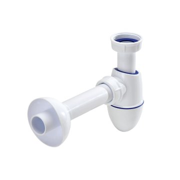 Dřezový sifon Easyphon s vlisovaným těsněním 6/4", ø 40 mm, vč. krycí rozety a odpadní trubky