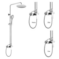 Mereo Sprchová baterie s talířovou kulatou slim sprchou ø 250 mm, nerez