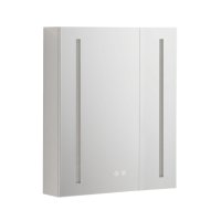 Mereo Koupelnová galerka 60 cm, zrcadlová skříňka, stříbrná