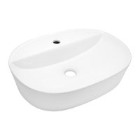 Mereo Umyvadlo na desku s přepadem, Lota, 500x380x150 mm, oválné, keramické