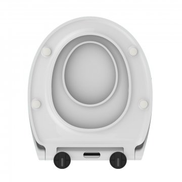 Mereo Samozavírací WC sedátko, duroplast, bílé, s odnímatelnými panty CLICK