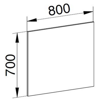 Mereo Zrcadlo 80x70x2 cm