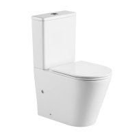 Mereo WC kombi vario odpad, kapotované, Smart Flush RIMLESS, 605x380x825mm, keramické vč. sedátka