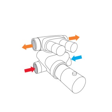 Mereo Vanový set s termostatickou podomítkovou baterií, 2-cestná
