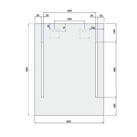 Mereo Zrcadlo 60x80 cm s osvětlením