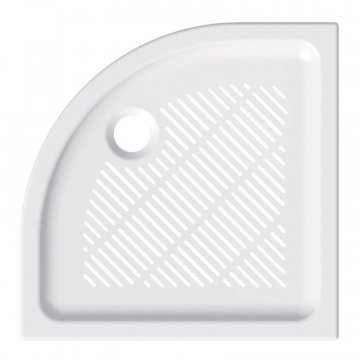 Mereo Čtvrtkruhová sprchová vanička, 80x80x6,5 cm, R550, keramická