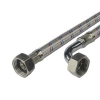 Klum Hadice připojovací nerez, 10x14, FxF, 1/2"x1/2" s kolínkem